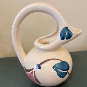 Vintage Puritan Pottery (1950s) Slipware Honey Syrup Pitcher.